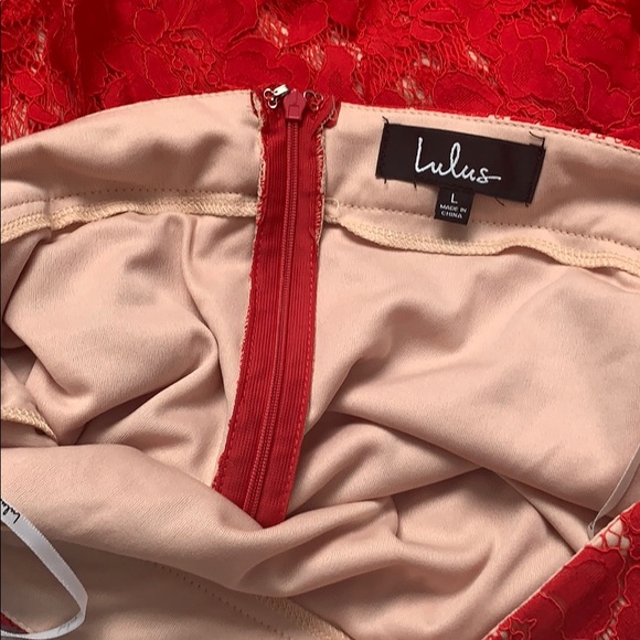 Eternal romance red lace mini skirt - Picture 6 of 8